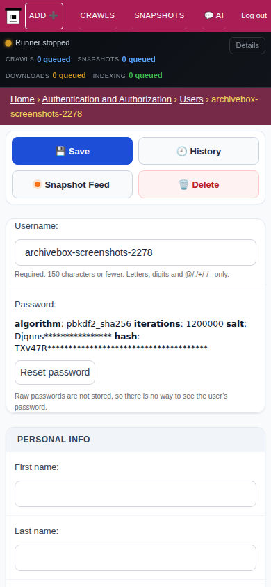 User detail — mobile