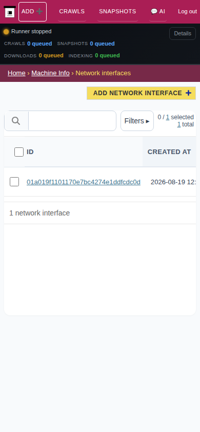 Network interfaces — mobile