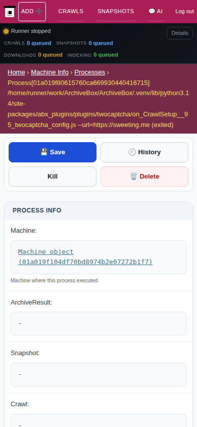 Process detail — mobile