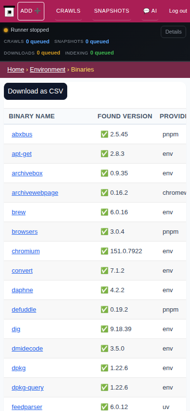 Dependencies — mobile