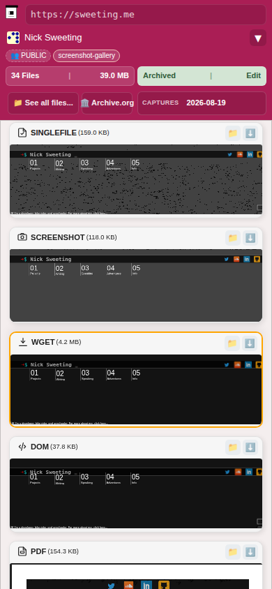 Snapshot View (wget) — mobile