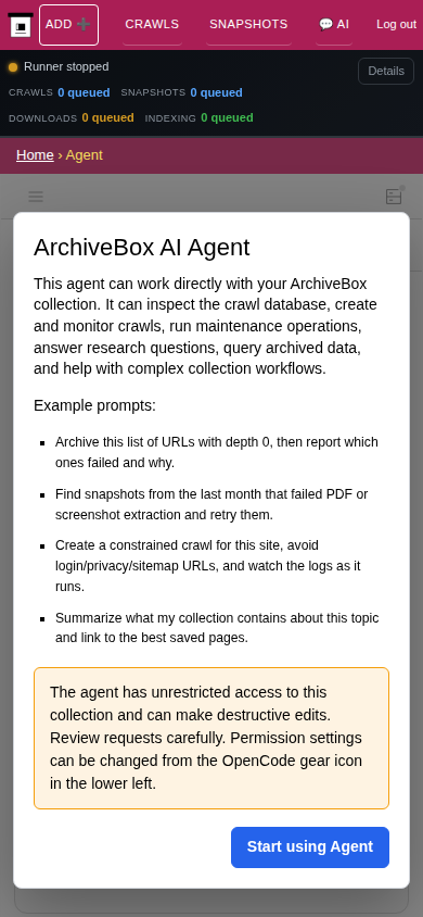 AI agent — mobile