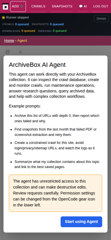 AI agent — mobile