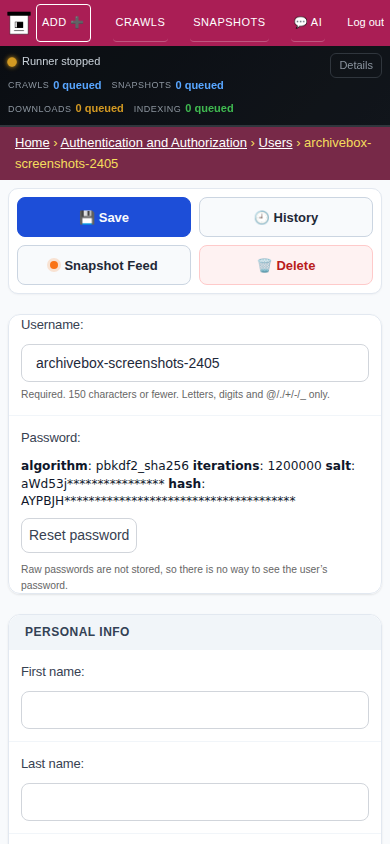 User detail — mobile