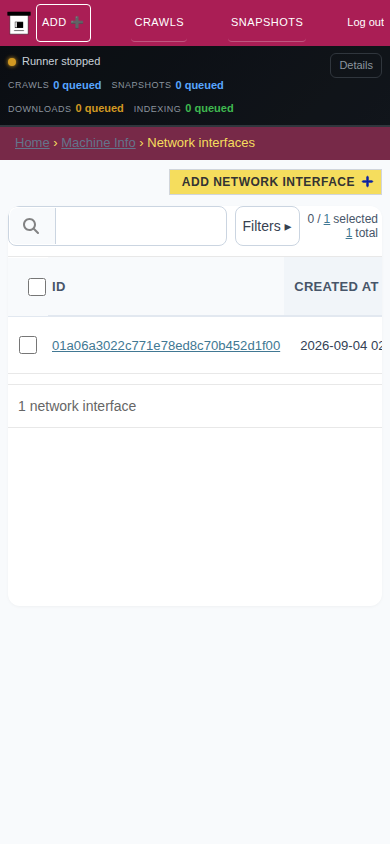 Network interfaces — mobile