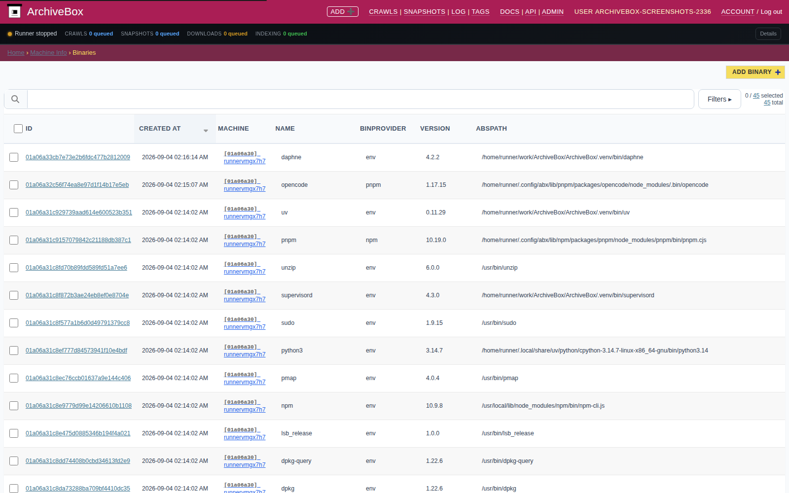 Binaries — desktop