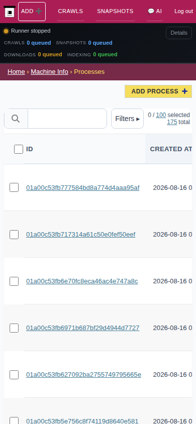 Processes — mobile