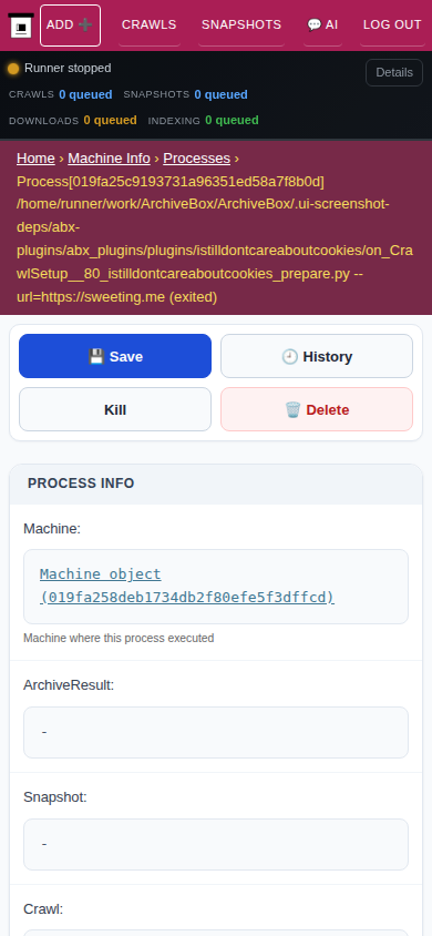 Process detail — mobile