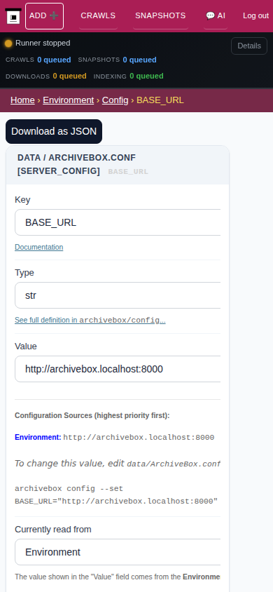 Configuration detail — mobile
