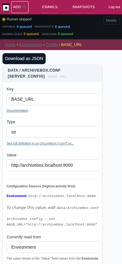 Configuration detail — mobile