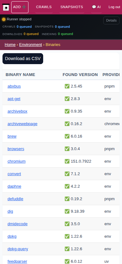 Dependencies — mobile