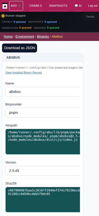 Dependency detail — mobile