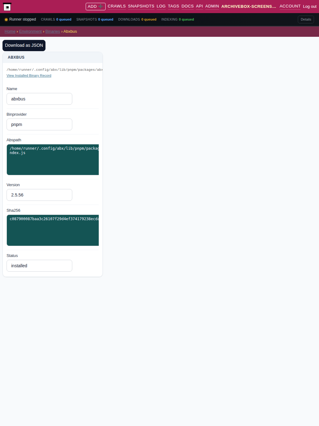 Dependency detail — tablet