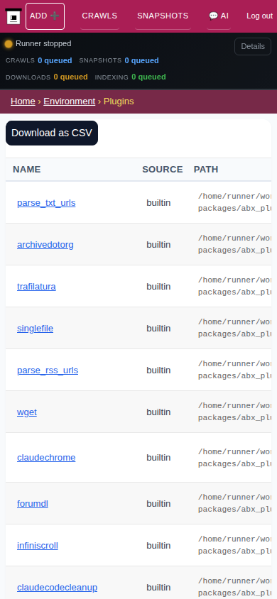 Plugins — mobile