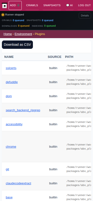 Plugins — mobile