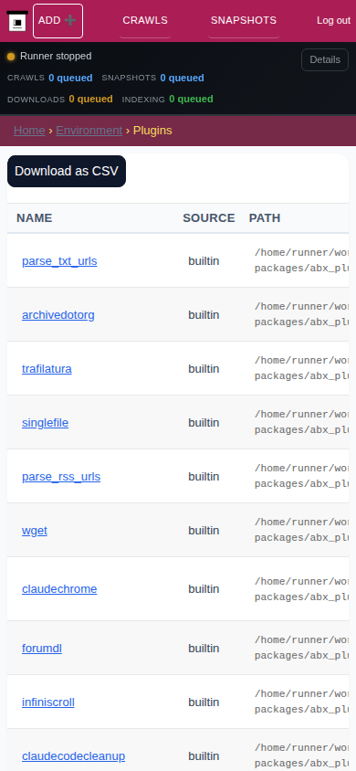 Plugins — mobile