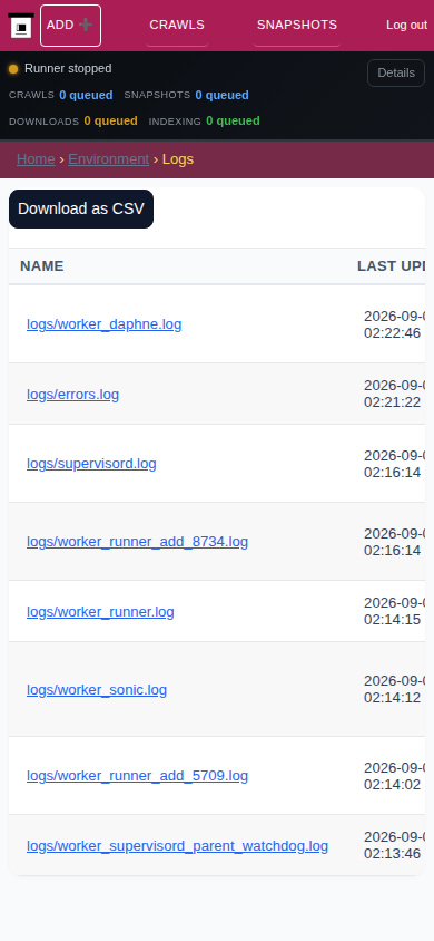 Logs — mobile
