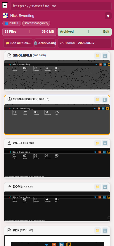 Snapshot View (screenshot) — mobile