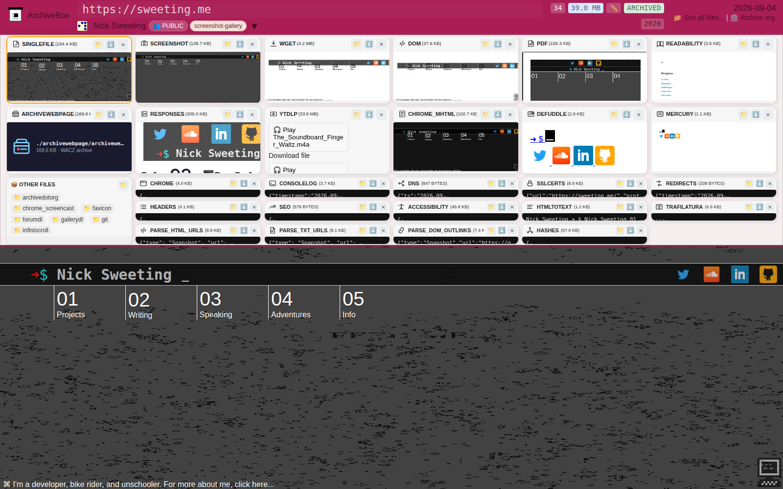 Snapshot View (singlefile) — desktop
