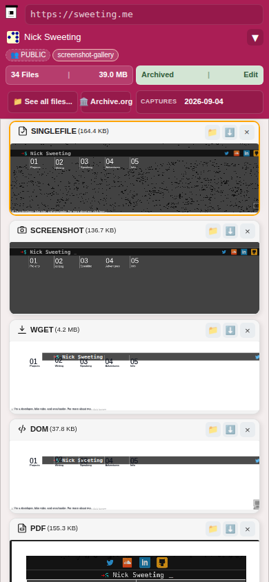 Snapshot View (singlefile) — mobile