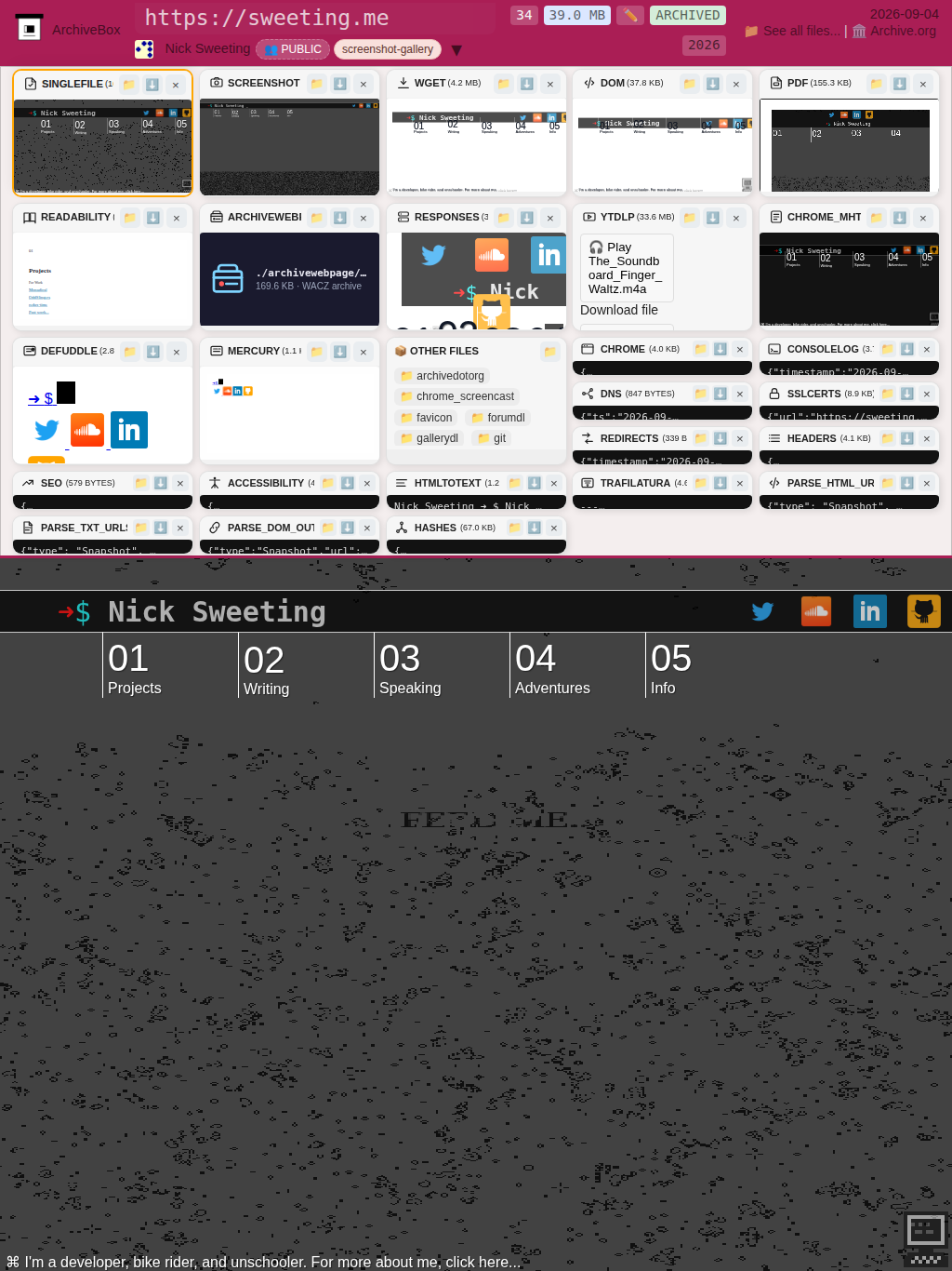 Snapshot View (singlefile) — tablet
