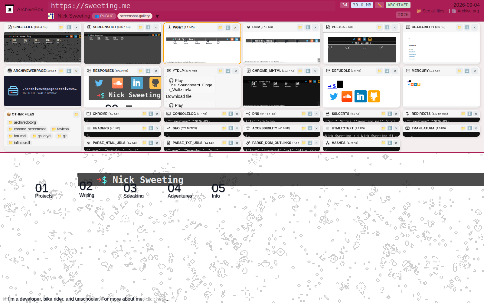 Snapshot View (wget) — desktop