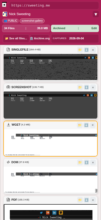 Snapshot View (wget) — mobile