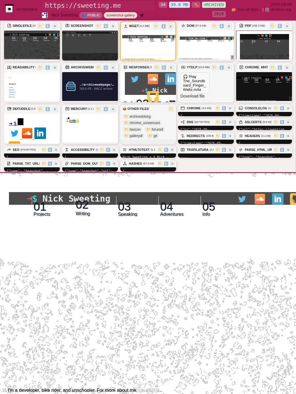 Snapshot View (wget) — tablet