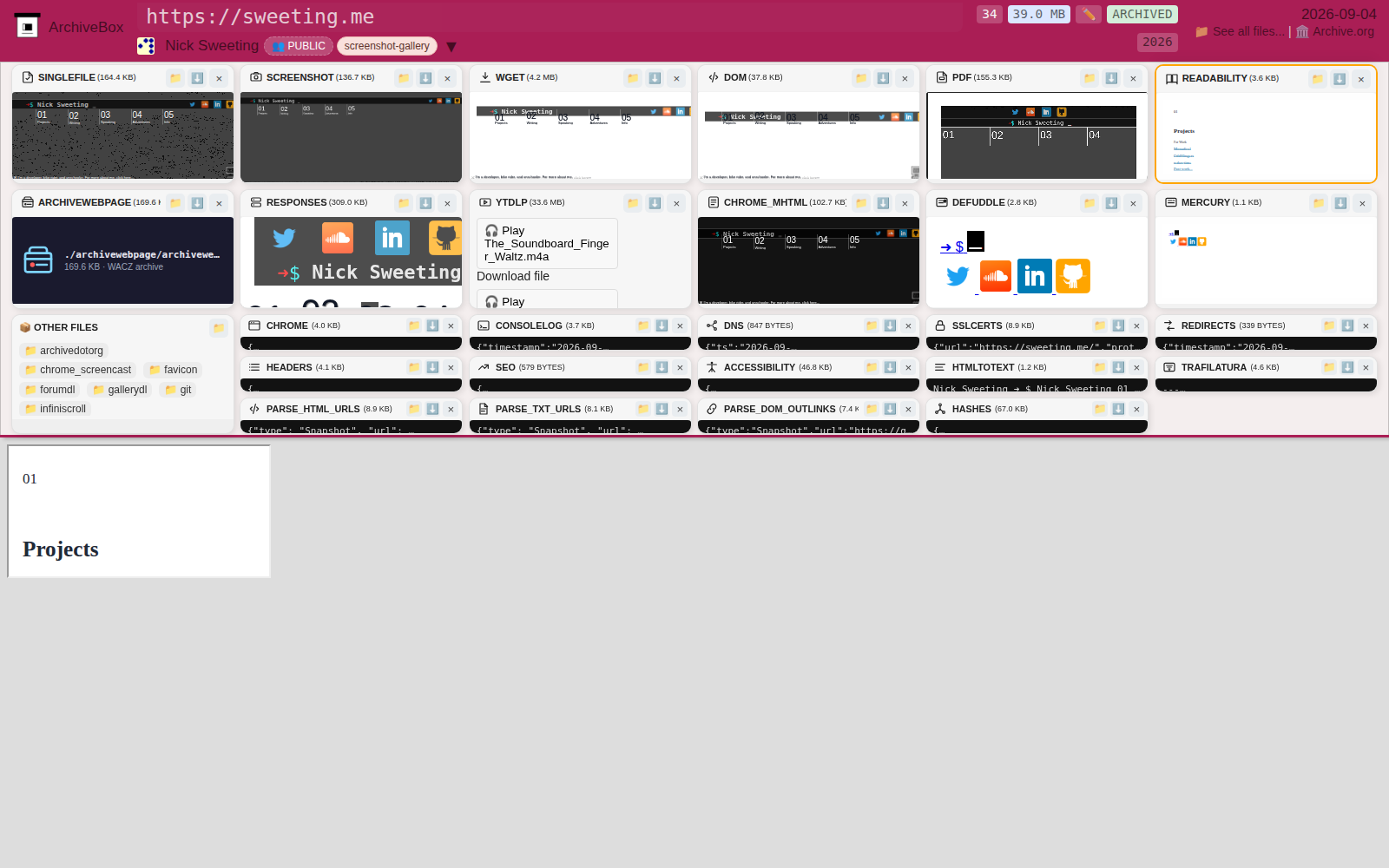 Snapshot View (readability) — desktop