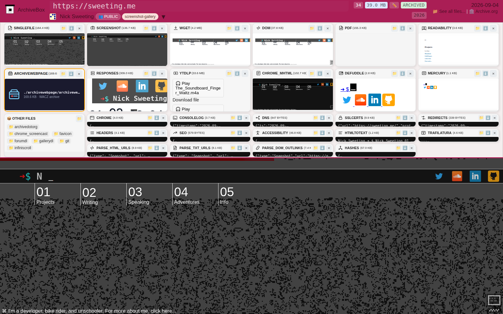 Snapshot View (archivewebpage) — desktop