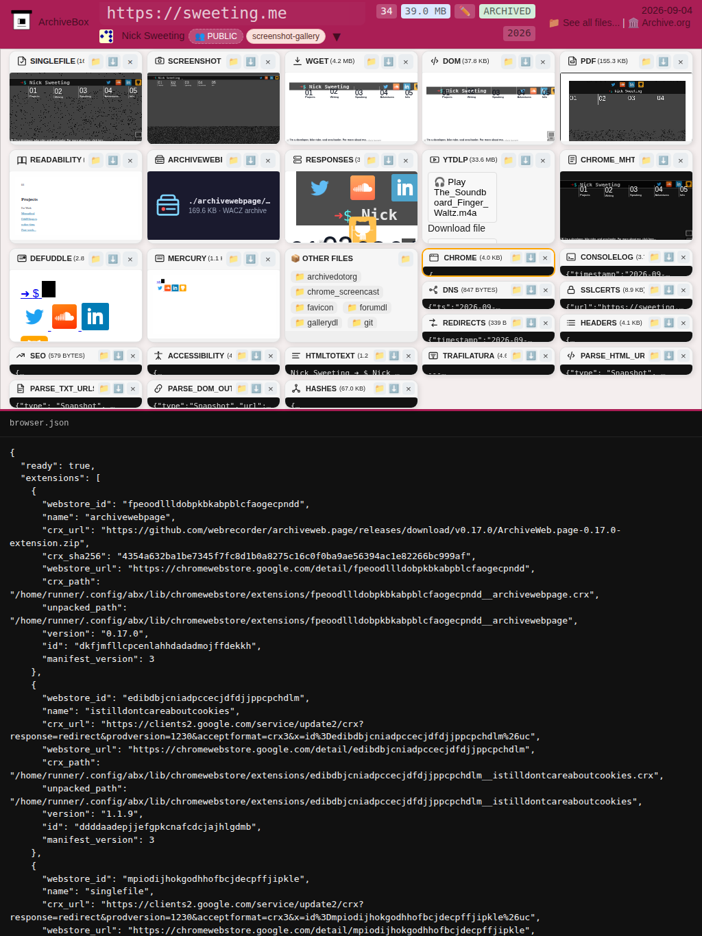 Snapshot View (chrome) — tablet