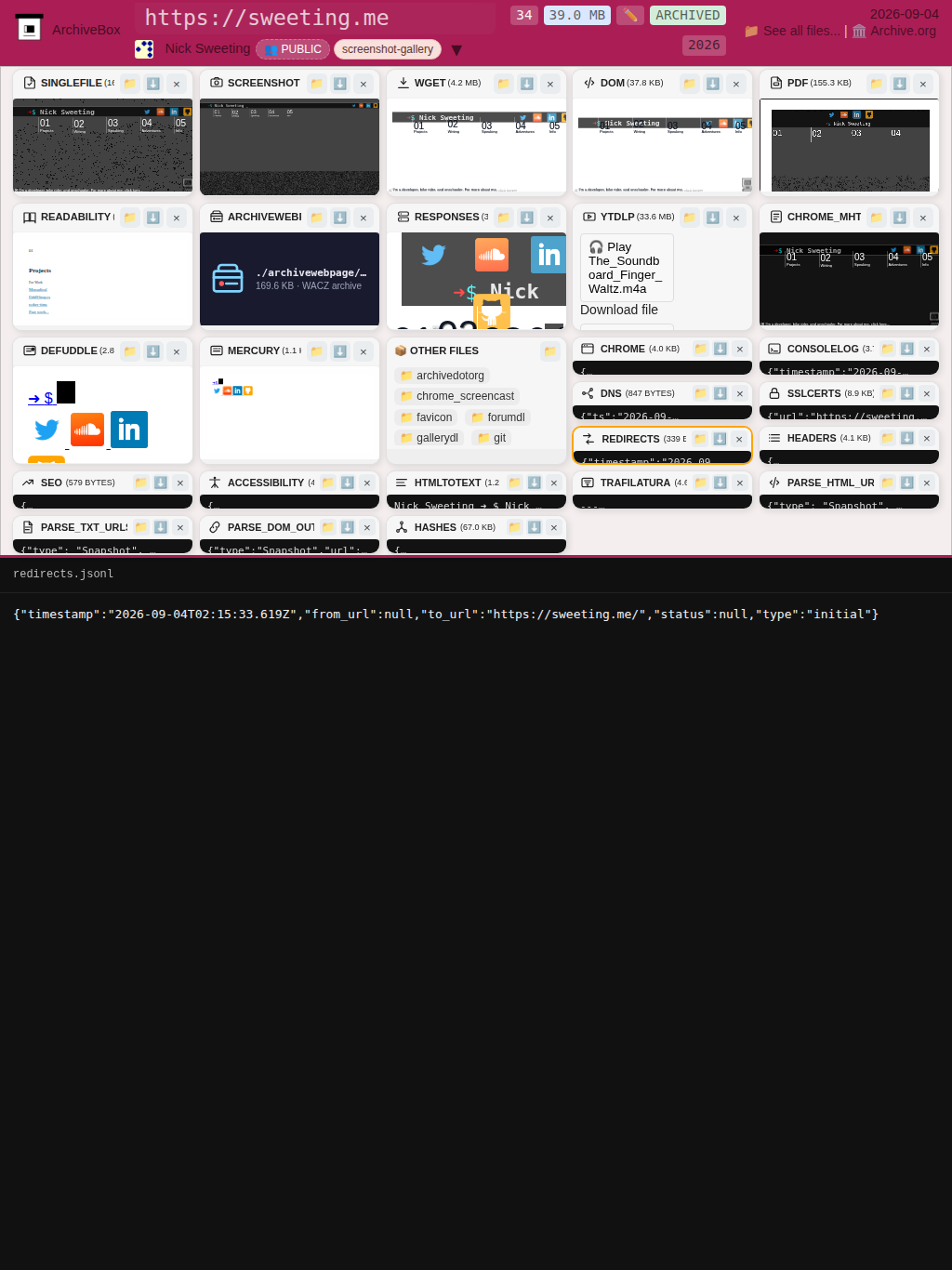 Snapshot View (redirects) — tablet