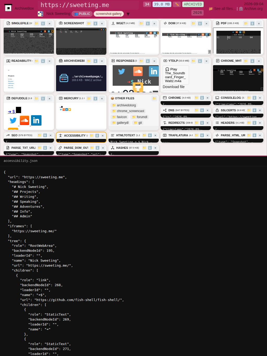 Snapshot View (accessibility) — tablet