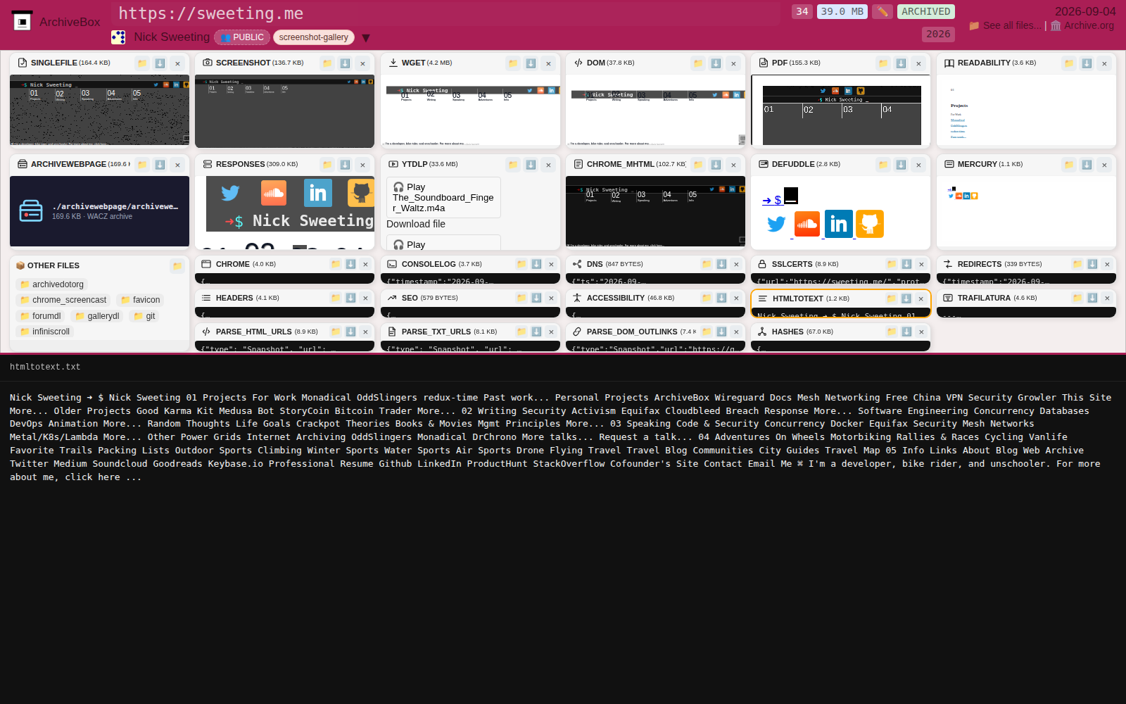 Snapshot View (htmltotext) — desktop