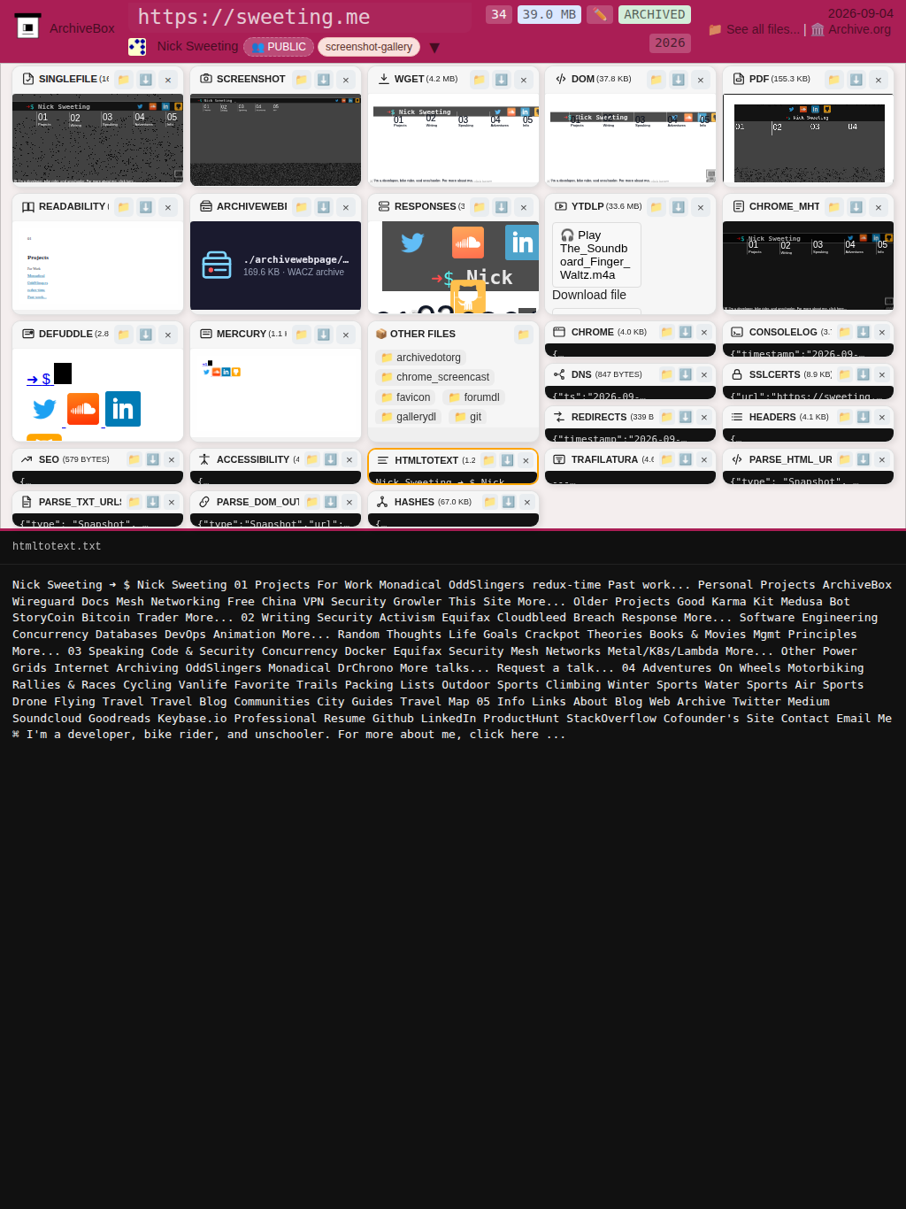 Snapshot View (htmltotext) — tablet