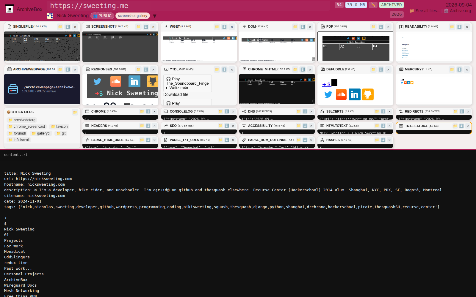 Snapshot View (trafilatura) — desktop