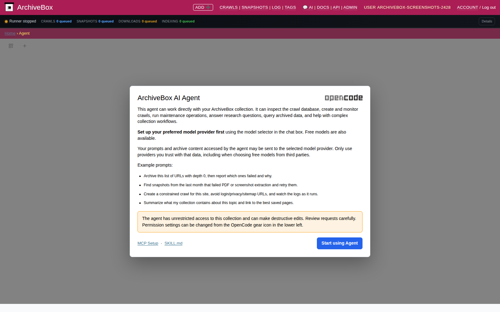 AI agent — desktop