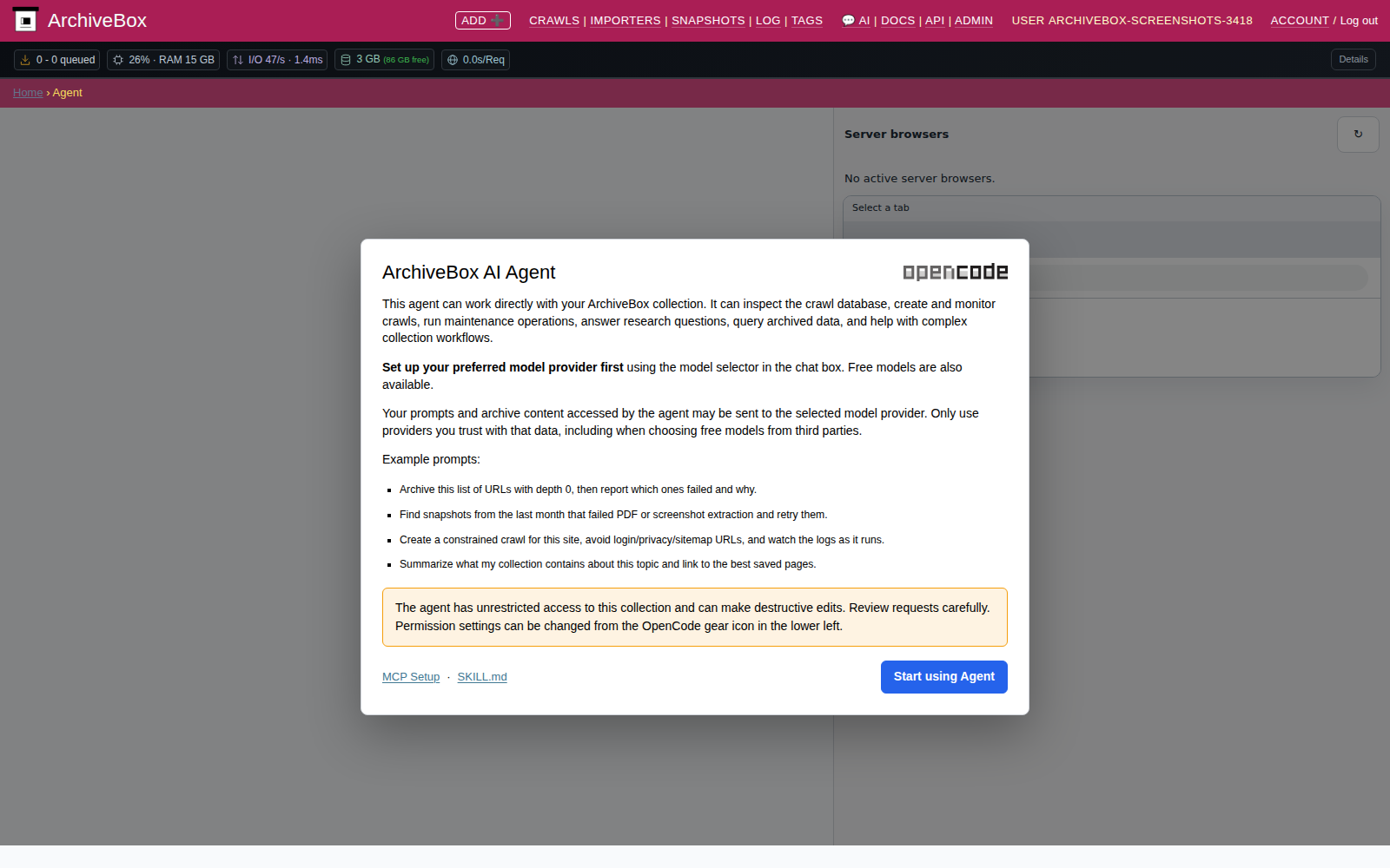 AI agent — desktop