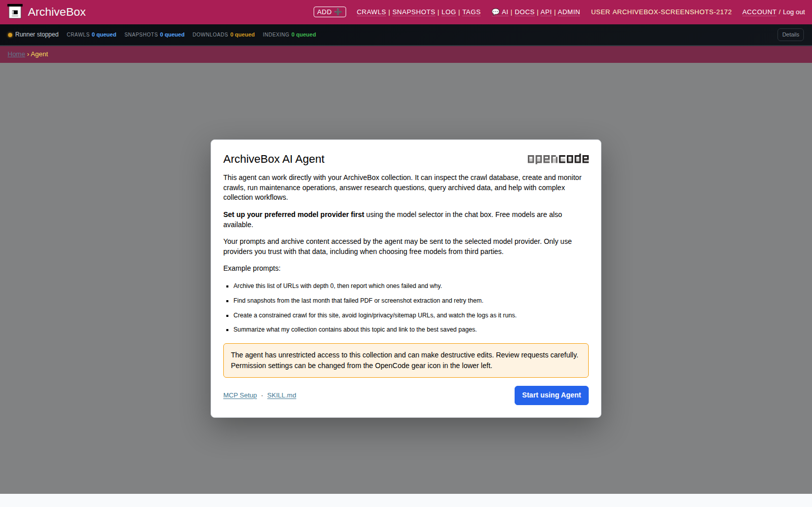 AI agent — desktop
