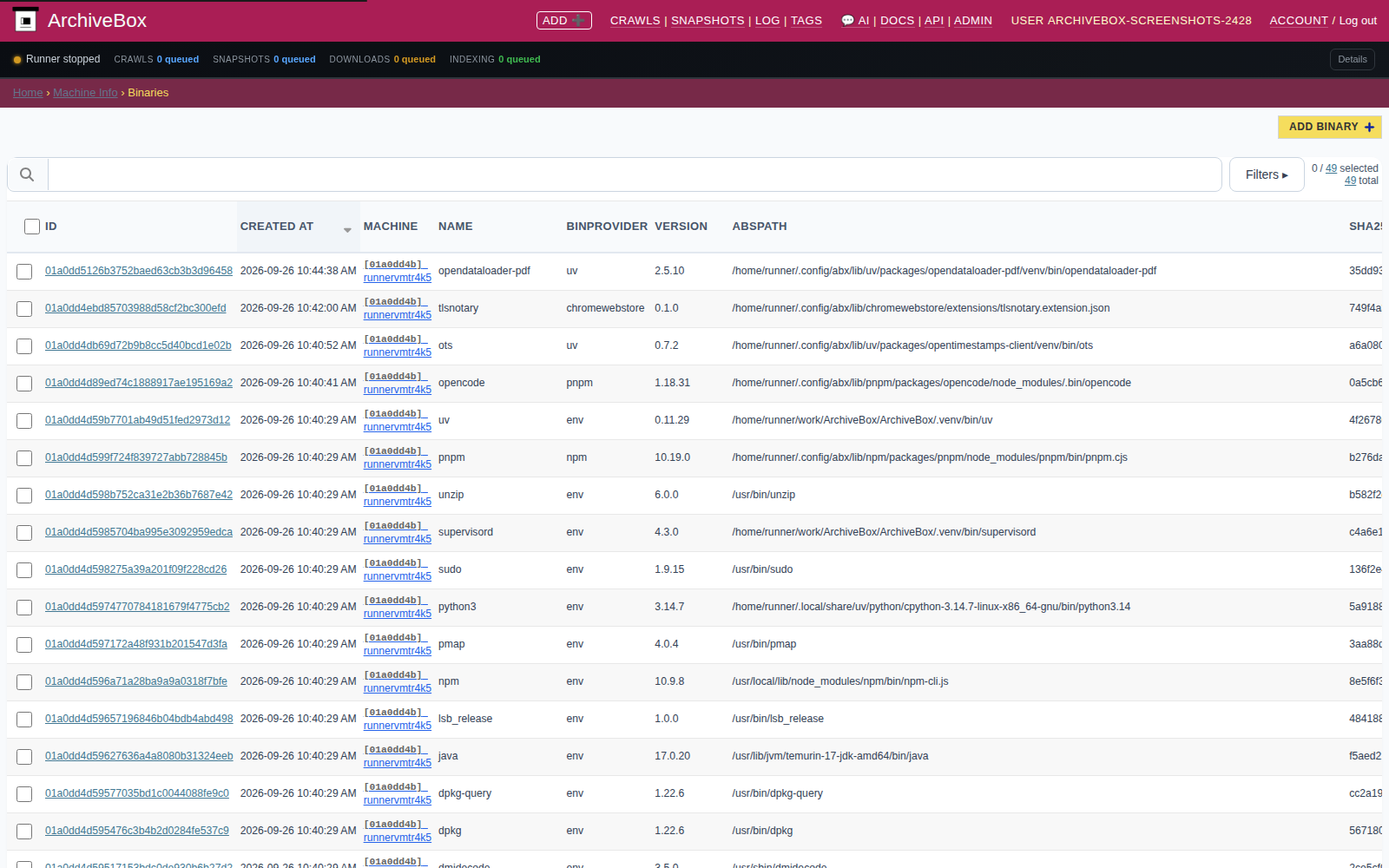 Binaries — desktop