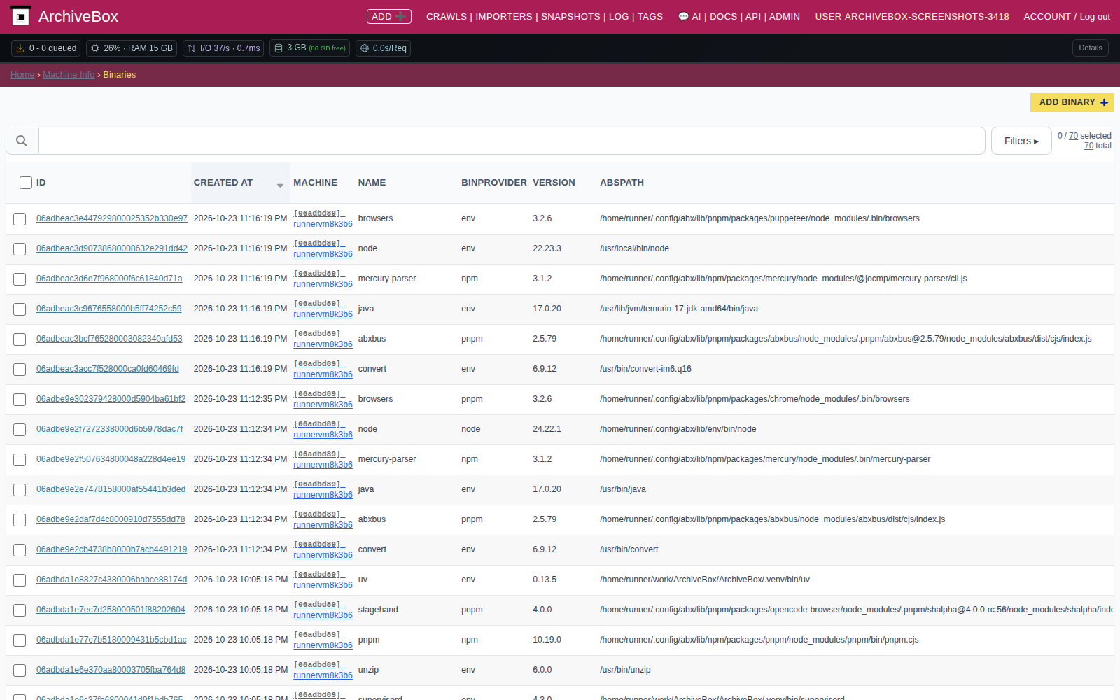 Binaries — desktop