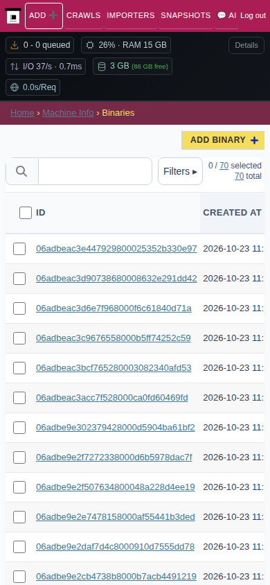 Binaries — mobile