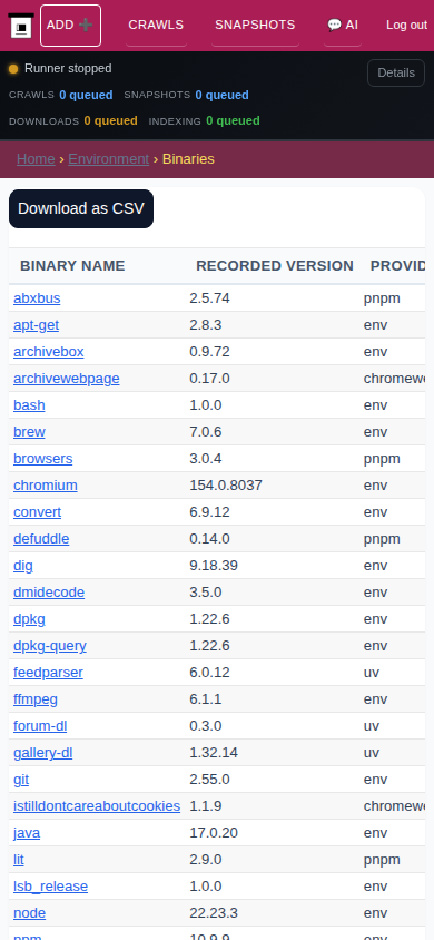 Dependencies — mobile