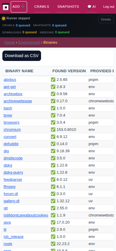 Dependencies — mobile