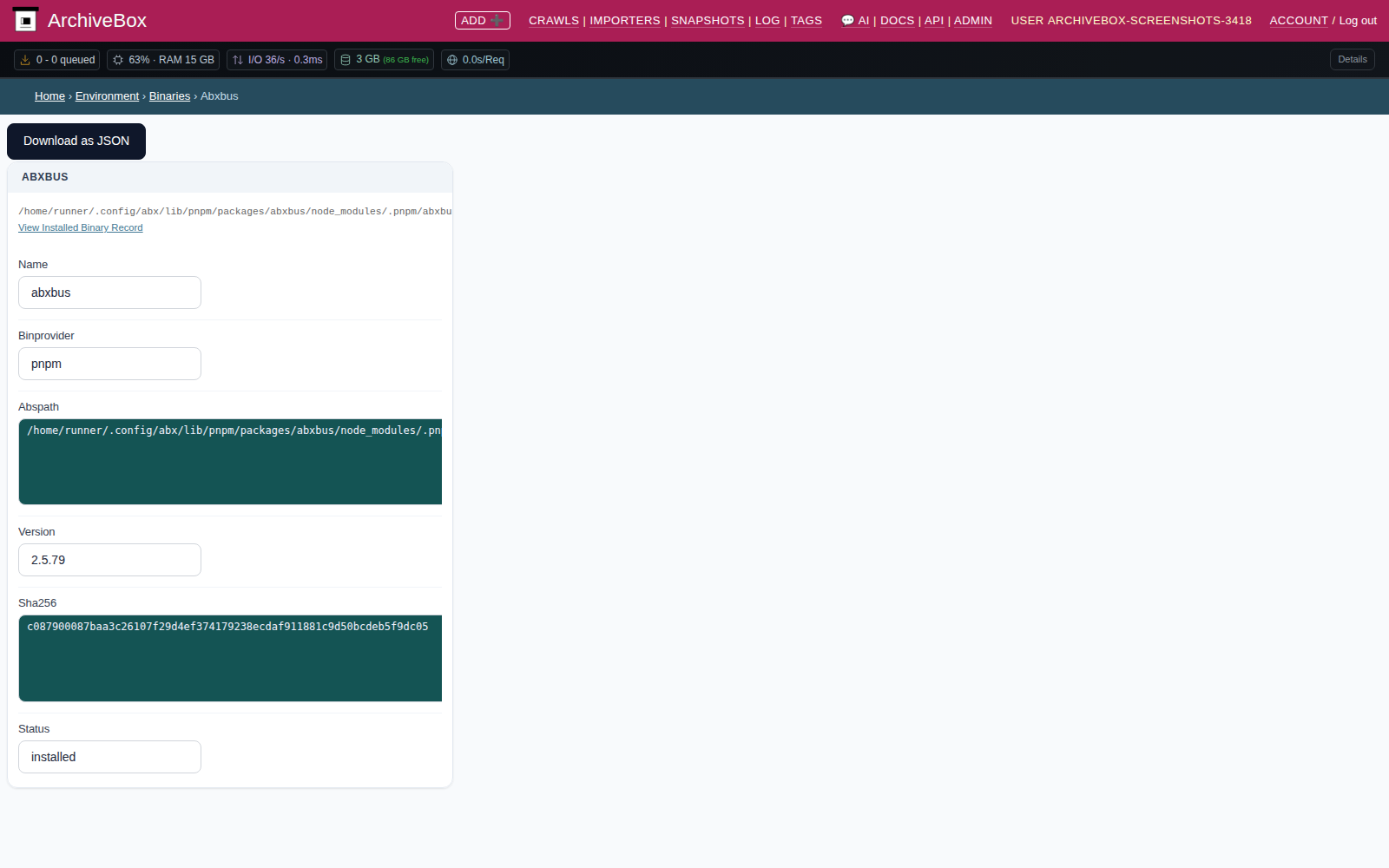 Dependency detail — desktop