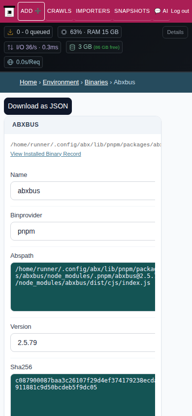 Dependency detail — mobile