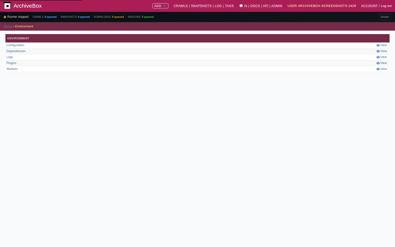 Environment — desktop