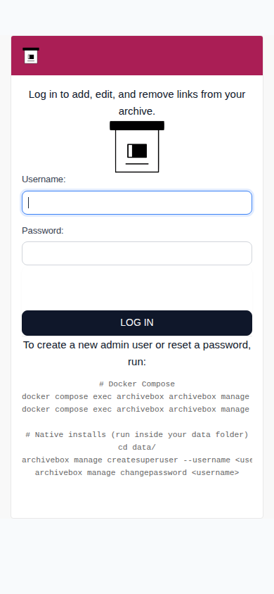 Login — mobile