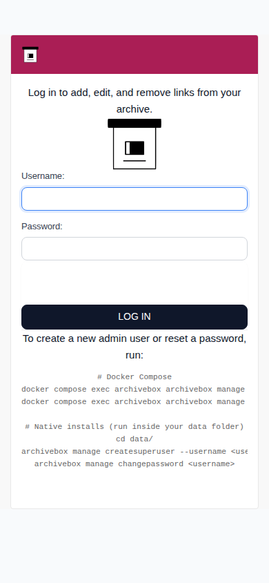 Login — mobile
