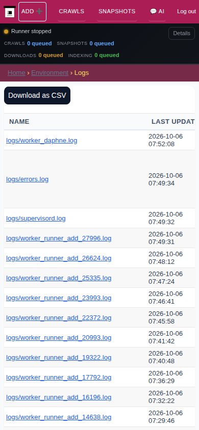 Logs — mobile